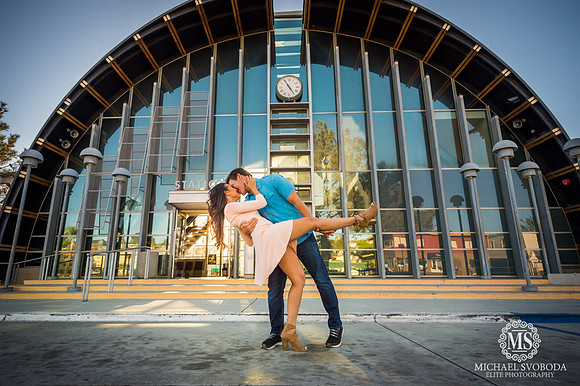 Solana Beach Train Station Engagement Shoot